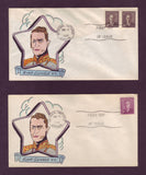 AAFDC # 284-88 Beautiful George VI FDCs, Hand-painted Adler Cachets - 1949