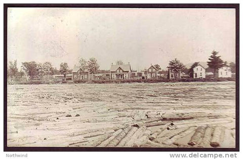 Log Jam on the Ottawa River, Davidson Quebec. - 1907 Postcard