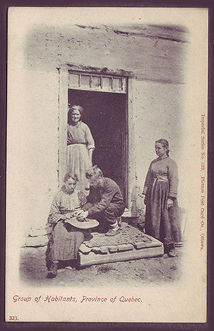 Group of Habitants (Country Folk), Quebec Postcard ca.1905