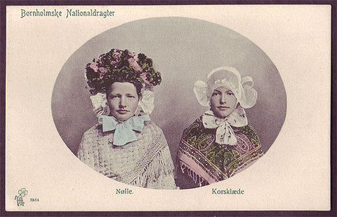 DEA216 Denmark Postcard, Bornholmske Nationaldragter ca.1910