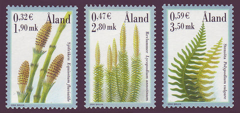 AL0177-180-1821 Åland Scott # 177, 180, 182.  Swamp plants