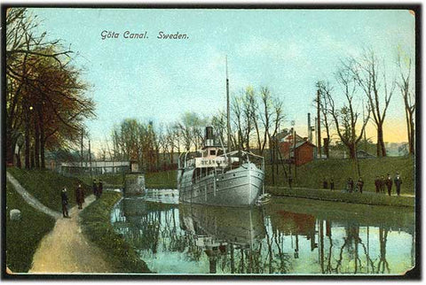 SWB140 Sweden postcard,   Gota Canal, ca.1905