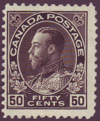 Canada George V "Admiral " Issue 1911-1925. 50ct black.