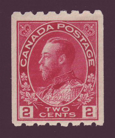 CA01242 Canada   George V "Admiral" Coil Stamp 1913 Unitrade # 124 VF MH