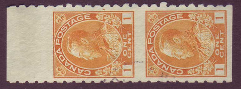 CA0126a5 Canada George V "Admiral " Issue 1911-1925.   Unitrade # 126a pair VF used