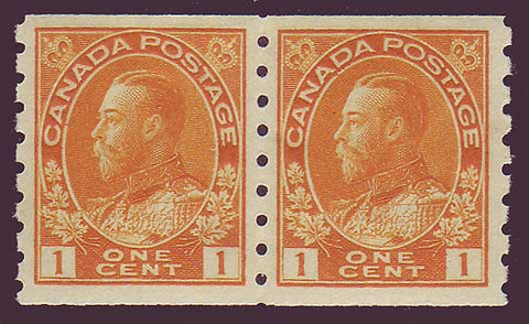 CA0126bx21 Canada George V "Admiral " Issue 1911-1925.   Unitrade # 126b pair VF MNH**