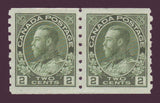 CA0128ii1  Canada George V "Admiral" Coil Stamp Unitrade # 128ii VF MNH**