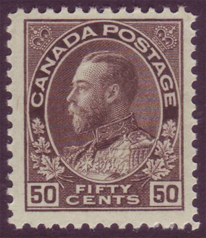 Canada George V "Admiral " Issue, 50ct black brown.