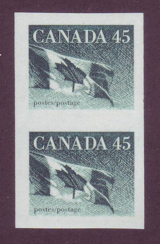 CA1396 Canada Scott # 1396 MNH, 45ct Flag, Imperforate Coil Pair - 1995