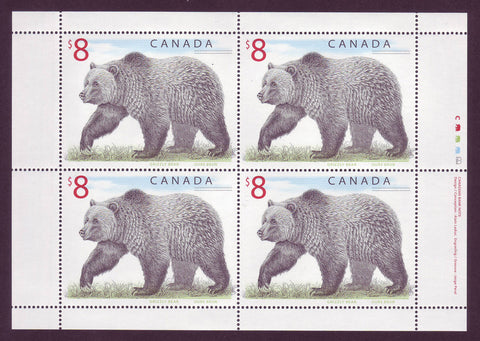 CA1694 Canada Scott # 1694, Grizzly Bear Pane of 4 - 1997