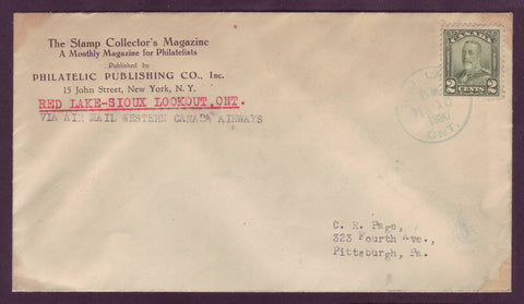 CA5024 Semi-Official Airmail Cover, Western Canada Airways -1930