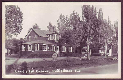 Lake View Cabins, Philipsburg Que. ca. 1910. Real Photo card.