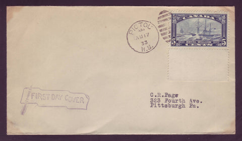 BAFDC # 204 Royal William First Day Cover  - 1933