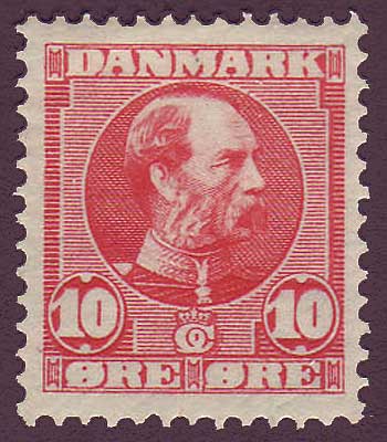 DE00712 Denmark Scott # 71 XF MH. Christian IX 1906