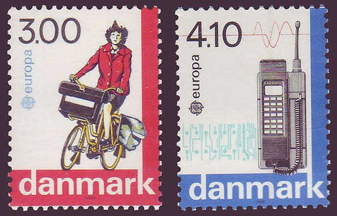 DE0854-551 Denmark Scott # 854-55 MNH, Transport and Communications - Europa 1987