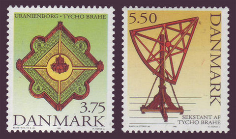 DE1035-361 Denmark Scott # 1035-36 MNH, Tycho Brahe 1995