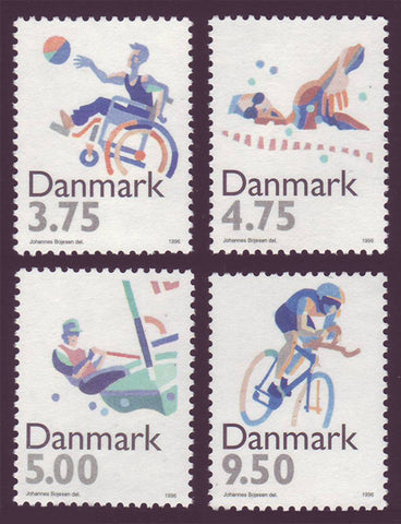 DE1045-481 Denmark Scott # 1044-48 MNH, Sports 1996