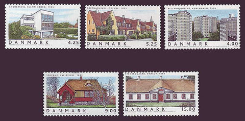 DE1257-61 Denmark Scott # 1257-61 MNH, Danish House Architecture 2003