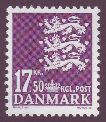 DE1311 Denmark Scott # 1311 MNH, 17.50kr Small State Seal 2007