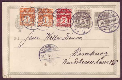 DE5069PH Denmark Postal Stationery Postcard 1906