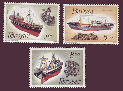 FA0158-601 Faroe Islands Scott # 158-60 VF MNH