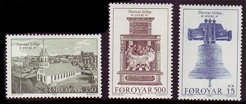 FA0186-881 Faroe Islands Scott # 186-88 VF MNH