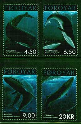 FA0403-06 Faroe Is. Scott # 403-06 MNH, Whales 2001