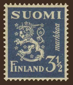 FI01762 Finland Scott # 176 MH, Arms of the Republic 1930-46