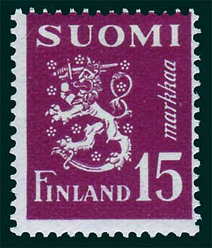 FI02952 Finland Scott # 295 MH, Arms of the Republic 1950