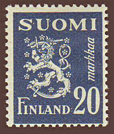 FI02962 Finland Scott # 296 MH, Arms of the Republic 1950