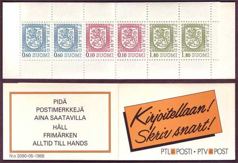 FI0713a.11 Finland Scott # 713a MNH, Slot-machine Booklet 1985-90