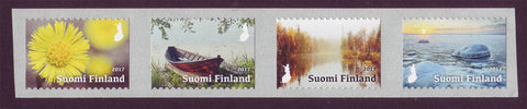 FI1552a Finland Scott # 1552a strip of 5 MNH.  Four Seasons of Tourism 2017