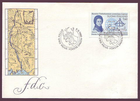 FI5078 Finland FDC, Finnish Lapland Expedition 1986