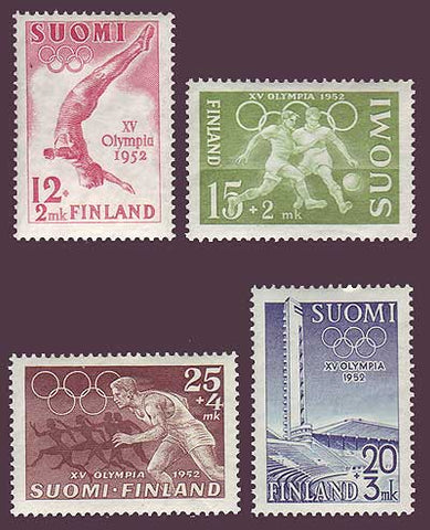 FIB110-131 Finland Scott # B110-13 VF MNH, Olympic Games 1952