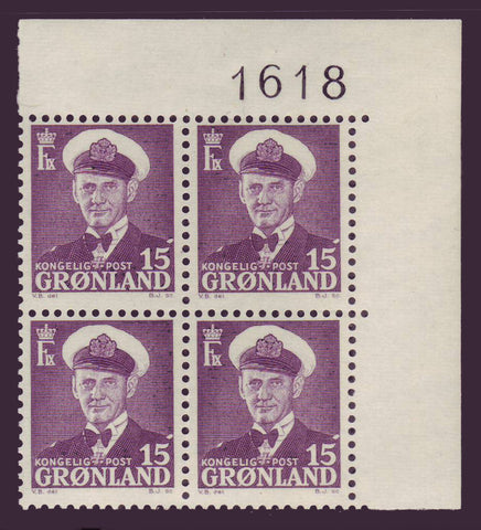 GR0031PB 15o King Frederik IX - 1950
