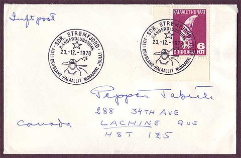 GR5028PH Greenland Airmail Letter to Canada 1978
