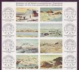 GR8002 Artists' Views of 16 of the first Post Offices in Greenland 1976
