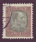 IC0041 Iceland Scott # 41 VF MNH, 25a Christian IX - 1902