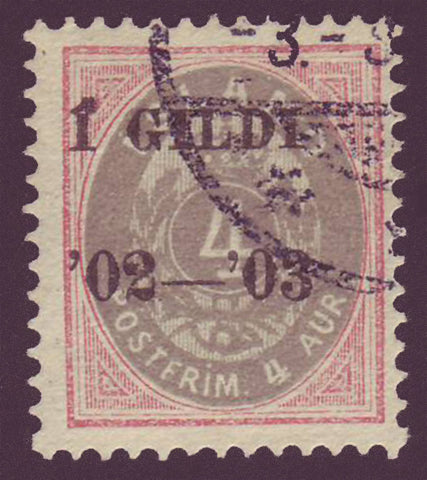 IC00515 Iceland Scott # 51 used 1902-03 overprint
