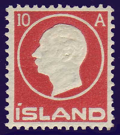 IC00932 Iceland Scott # 93 VF MH, Frederik VIII 1912
