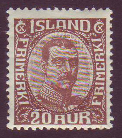 IC01192 Iceland Scott # 119 VF, Christian X 1920
