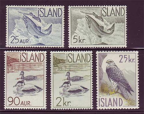 IC0319-232 Iceland Scott # 319-23 MNH, Fish and Birds 1959-60
