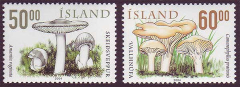 IC1021-221 Iceland       Scott # 1021-22 MNH,   Mushrooms 2004