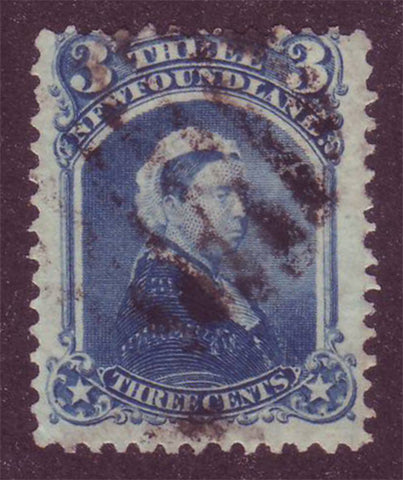 NF0345 Newfoundland       # 34 F Used.      Queen Victoria - 1873