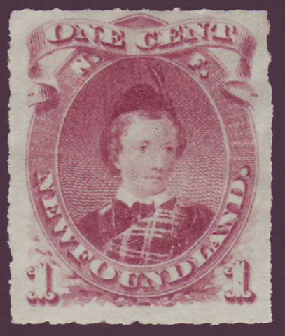 NF0372 Newfoundland       # 37 XF MH      rouletted      Prince of Wales 1877
