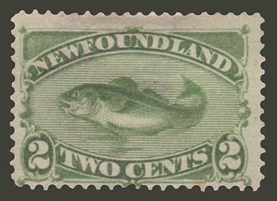 NF0472 Newfoundland 
      # 47 F MH
      green
      codfish - 1882