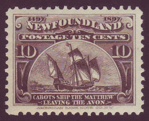 NF0682 Newfoundland  # 65 XF MH,  Cabot's Ship the ''Matthew'' 1897