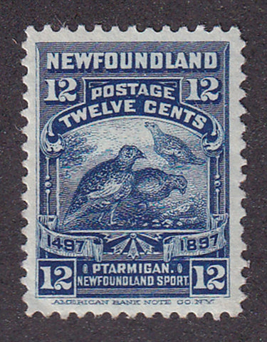 NF0692  Newfoundland # 69 XF MH        Ptarmigan 1897