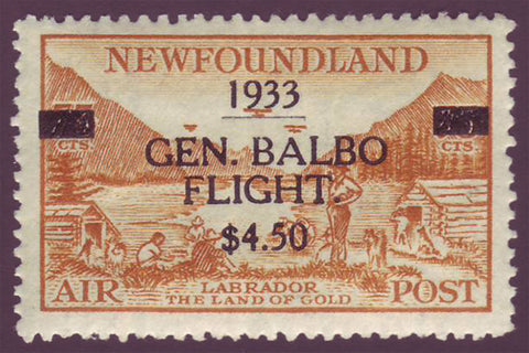 NFC182.1      Newfoundland # C18 VF MH. "General Balbo" overprint 1933.
