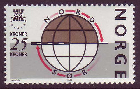 NO09241 Norway Scott # 924 MNH, North-South Solidarity 1988